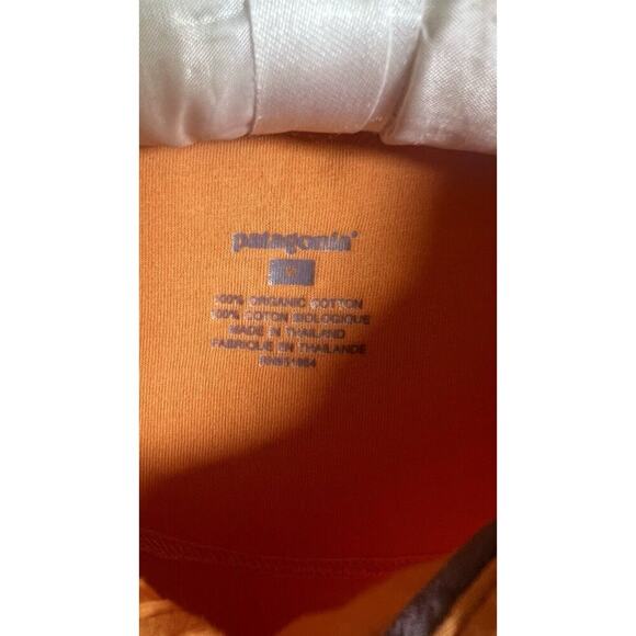 Patagonia Womens Orange Short Sleeve Organic Cotton Polo Shirt Size M - Picture 4 of 8
